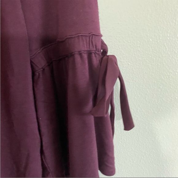 WHBM 3/4th bell sleeves maroon top drawstring details work business wear sz XS - Picture 4 of 9